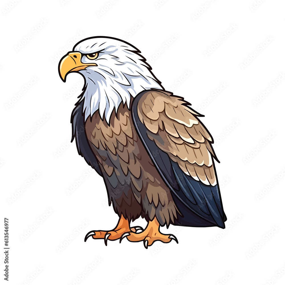 Fototapeta premium Imaginative Bald Eagle: Irresistible 2D Illustration