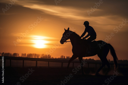 Sillouette of a man on Horseback