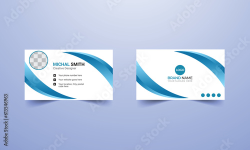 Creative and modern business card design. flat gradation business card inspiration with a simple style.
