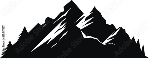 Mountains icon vector Illustration, SVG