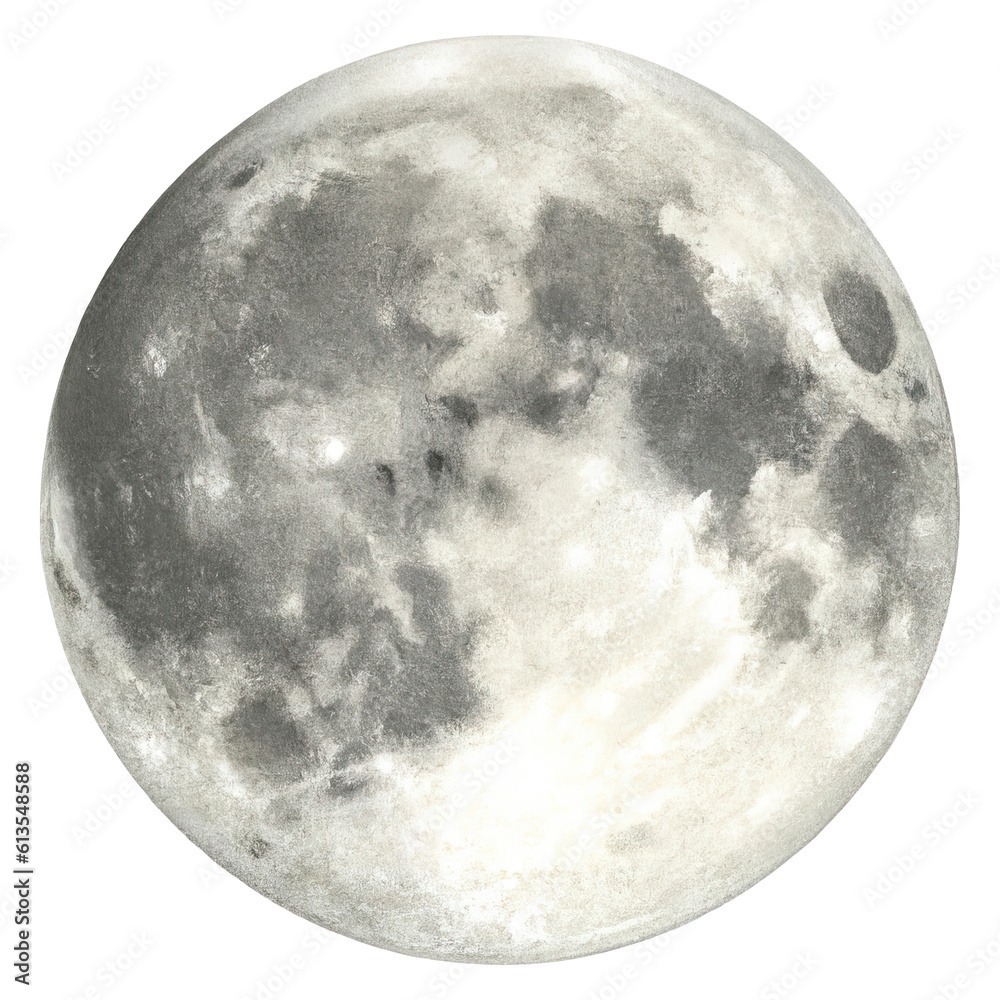 Obraz premium Full moon isolated png file digital art