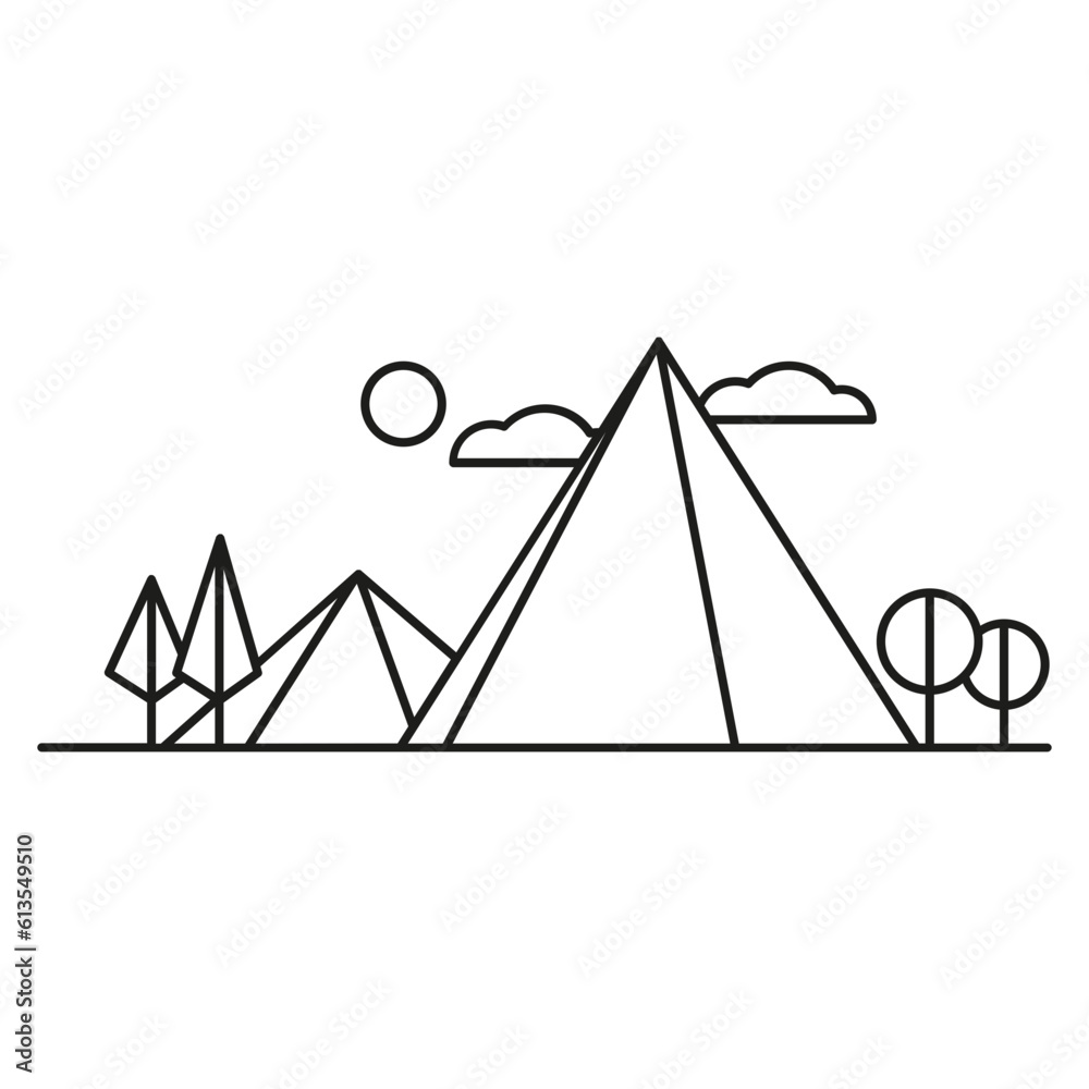 Mountain icon. Mountain icon.