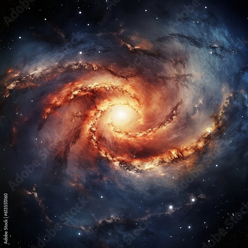 Galaxy Background Image, Beautiful Galaxy, Space and Science Image, Generative AI, Astronomy