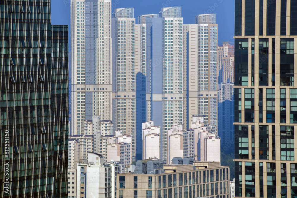 Obraz premium Apartment in the new town of Incheon, South Korea