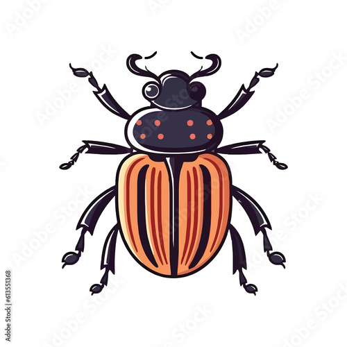 Captivating Beetle: Cute 2D Character Design © pisan
