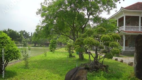Landscape design in the park. Religious complex Dan vien Xito Thanh Mau Tam My Ca in Cam Ranh in Vietnam. photo