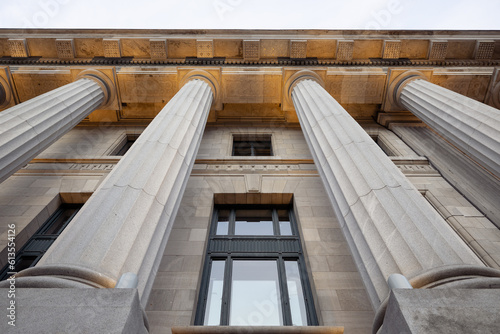 Canvas Print Granite Columns of an Old Courthouse Building