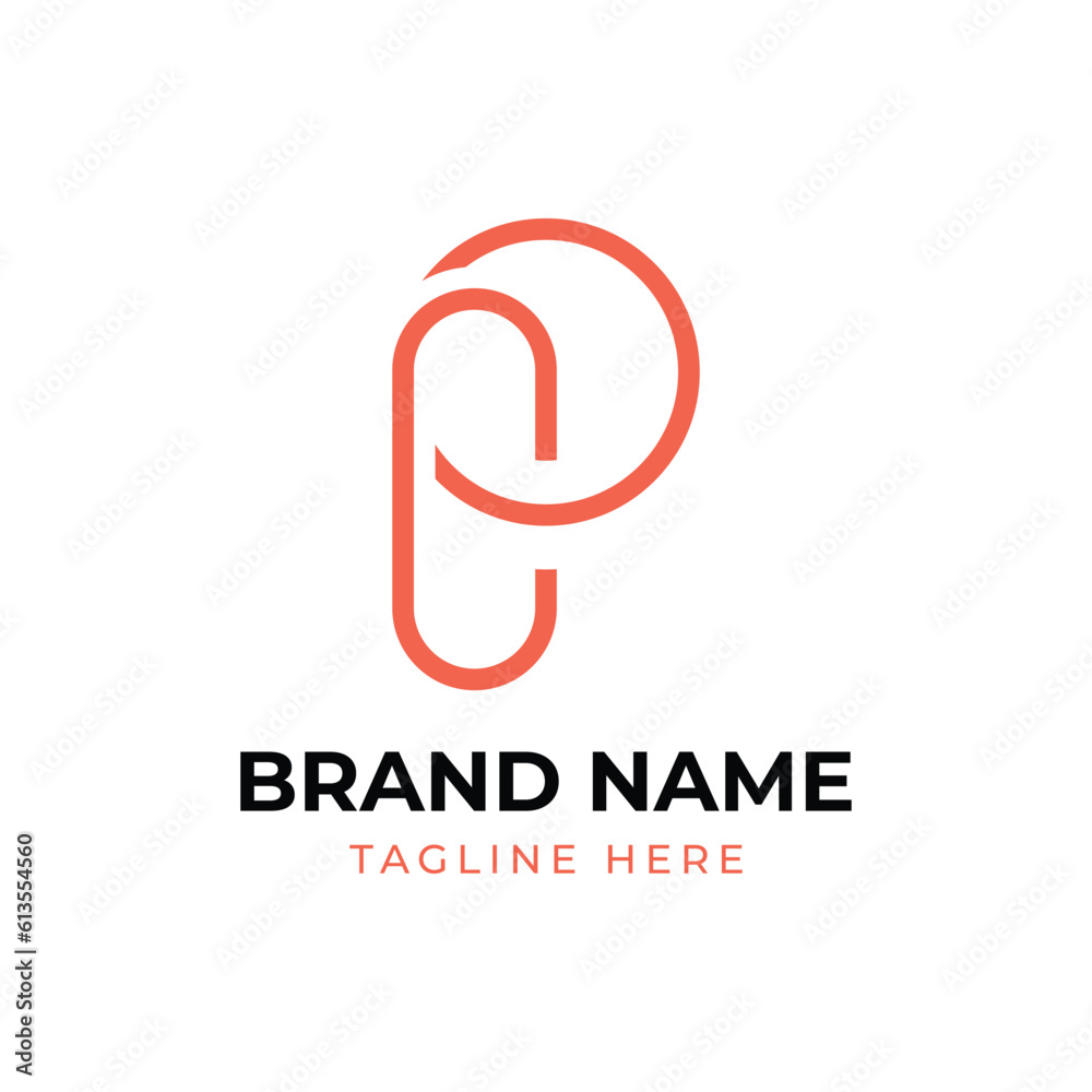 initial letter logo CP, PC, template logo design vector