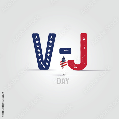 V-J Day. Victory over Japan Day vector illustration.