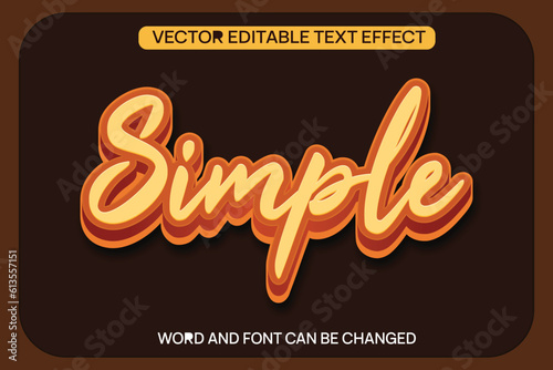 Simple Text Effect 3d Vector