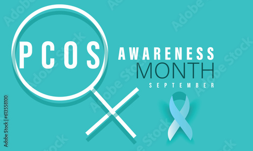 polycystic ovary syndrome awareness month. background, banner, card, poster, template. Vector illustration.