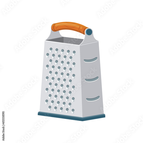 Box grater vector flat icon. Manual shredder flat illustration. photo