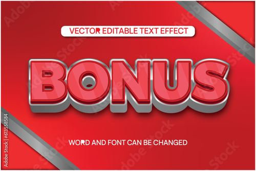 Bonus Text Effect Vector 3D