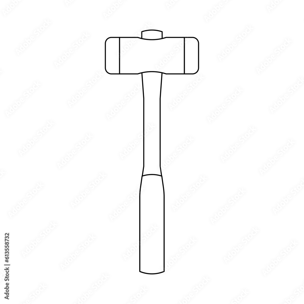 モノクロのイラスト_コンビハンマー モノクロのイラスト_コンビハンマー