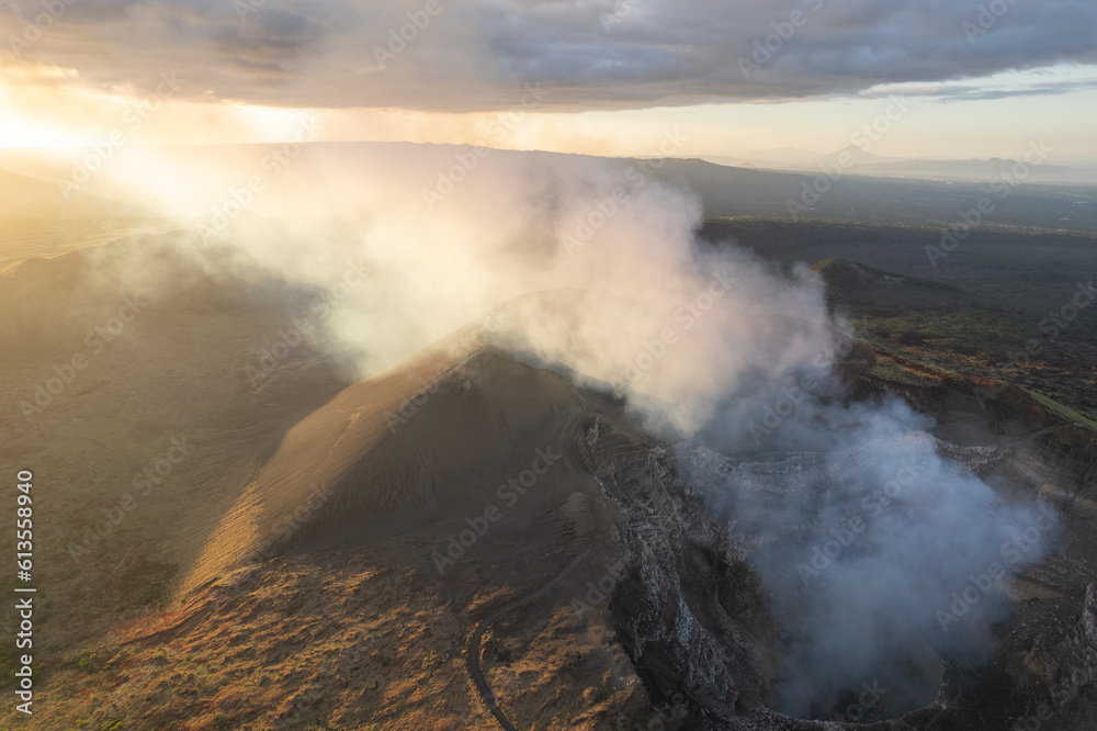 Smoke in Masaya volcano
