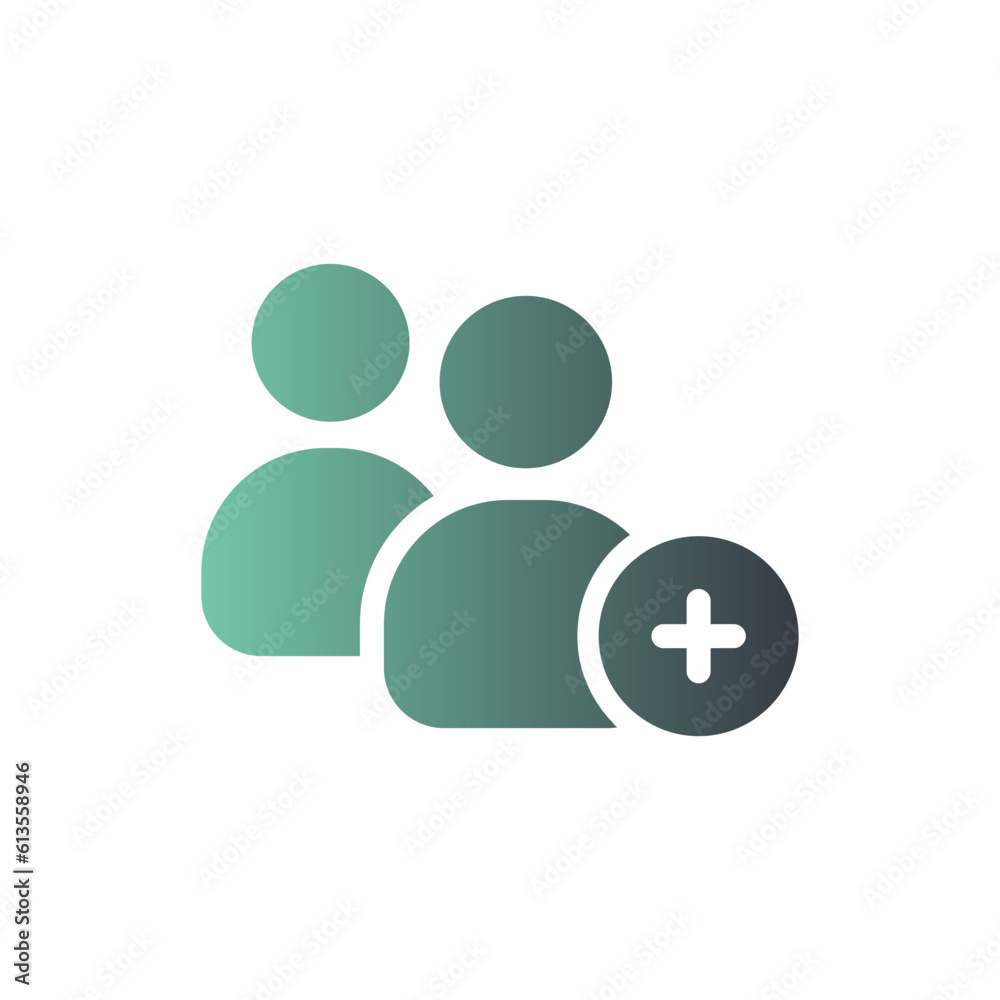 add user flat gradient icon add user flat gradient icon