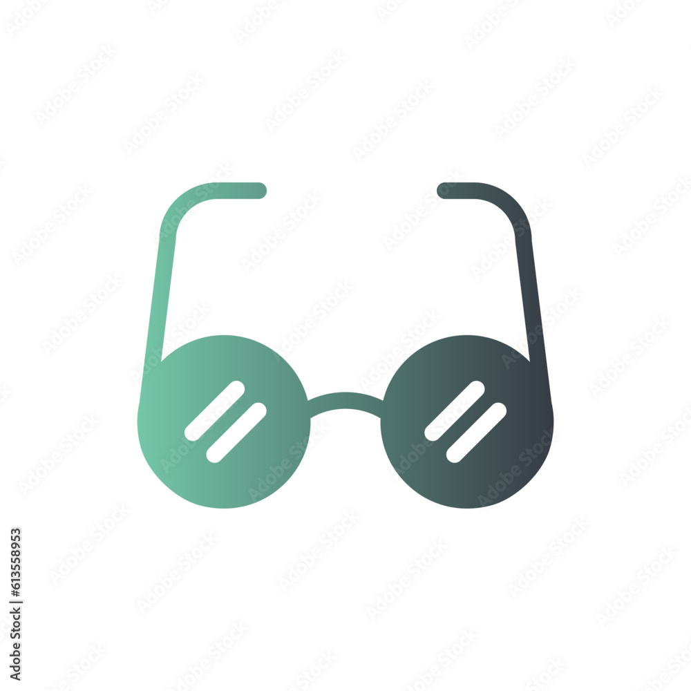 eyeglasses flat gradient icon
