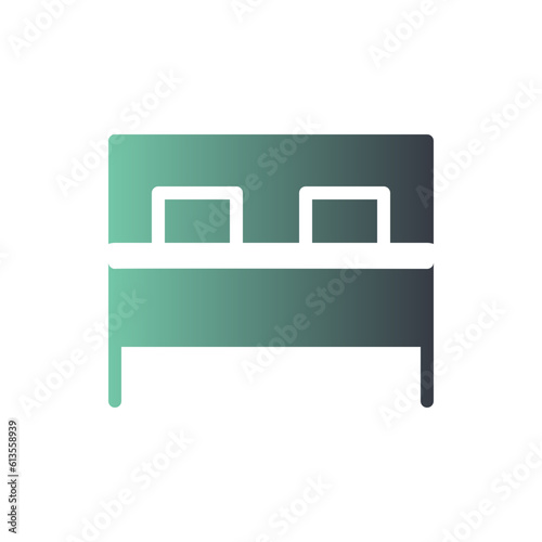 beds flat gradient icon