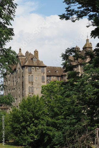 The museum looks like a medieval castle. 