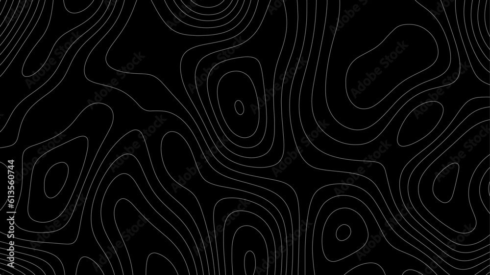 Topo contour map. Rendering abstract illustration.  Topographic map background concept.  Vector abstract illustration. Geography concept. 