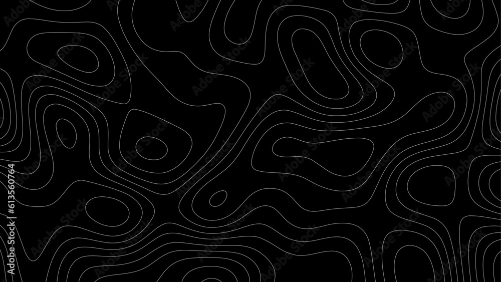Topo contour map. Rendering abstract illustration.  Topographic map background concept.  Vector abstract illustration. Geography concept. 