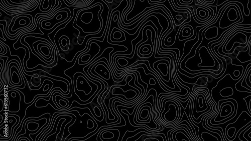 Topo contour map. Rendering abstract illustration. Topographic map background concept. Vector abstract illustration. Geography concept. 