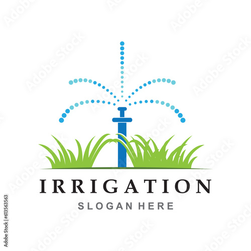 Irrigation logo design vector. Icon Symbol. Template Illustration