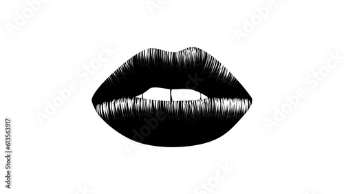 female lips silhouette