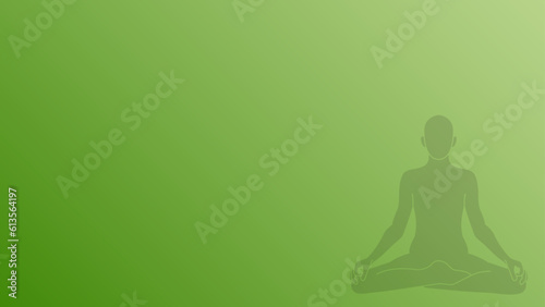 green yoga meditation theme vector design