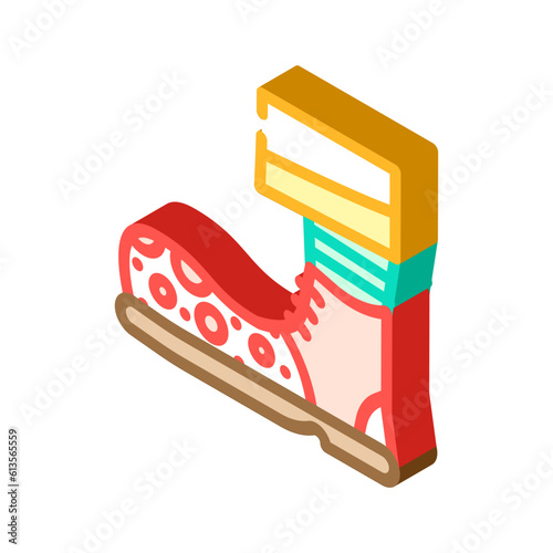 clown feet carnival vintage show isometric icon vector. clown feet carnival vintage show sign. isolated symbol illustration