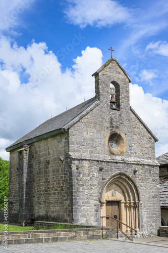 Obraz na płótnie The Chapel Sancti Spiritus in Roncesvalles, Spain w salonie