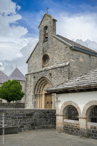 Obraz na płótnie The Chapel Sancti Spiritus in Roncesvalles, Spain w salonie