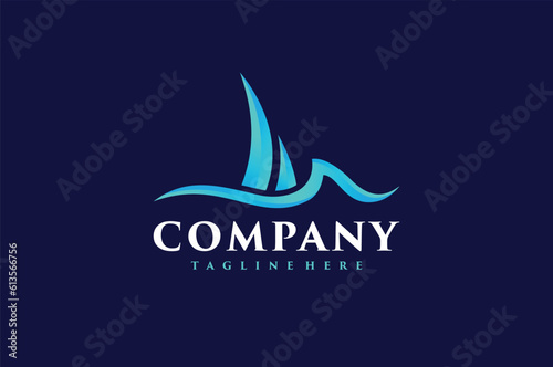 sail ship waves logo