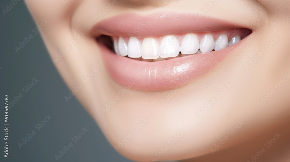 Woman smile. Generative AI