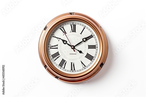 Timeless elegance. Close up of classic watch clock on a white isolated background