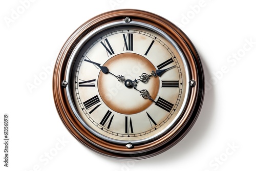 Timeless elegance. Close up of classic watch clock on a white isolated background