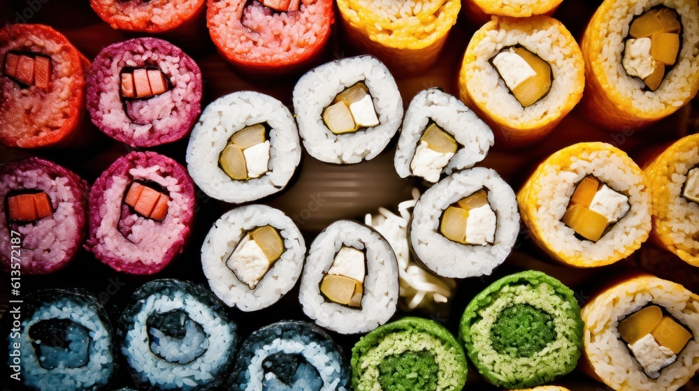sushi HD 8K wallpaper Stock Photographic Image