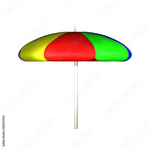 A colorful beach umbrella suitable for summer