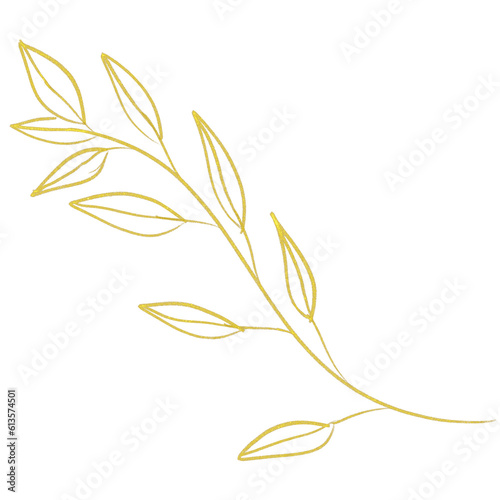  Gold Vintage Leaves And Floral Line Art, Holiday Bokeh Background