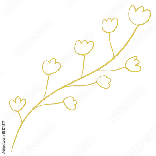  Gold Vintage Leaves And Floral Line Art, Holiday Bokeh Background