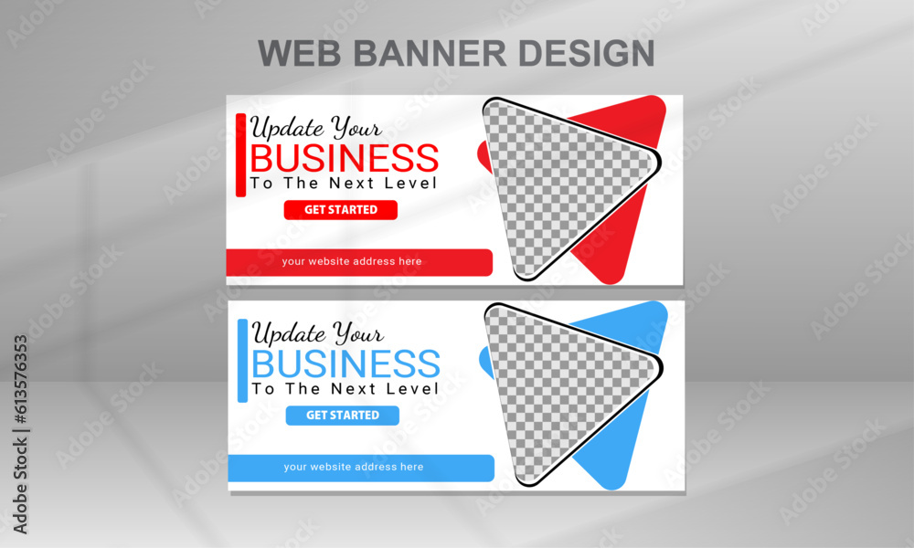 Promotional Business Web Banner Vector Template Design