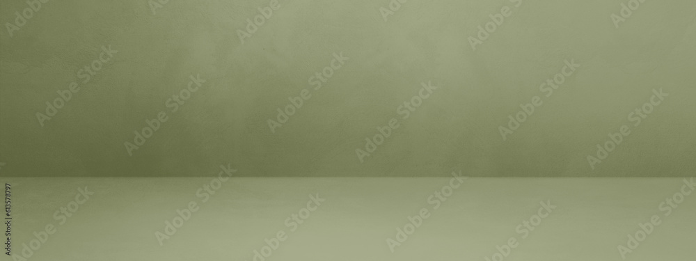 Empty khaki green concrete interior background Empty khaki green concrete interior background