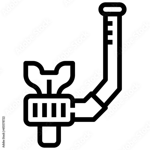 snorkel line icon,linear,outline,graphic,illustration