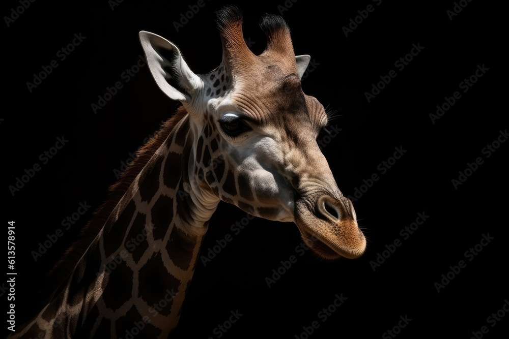 Obraz premium Giraffe. Generative AI.