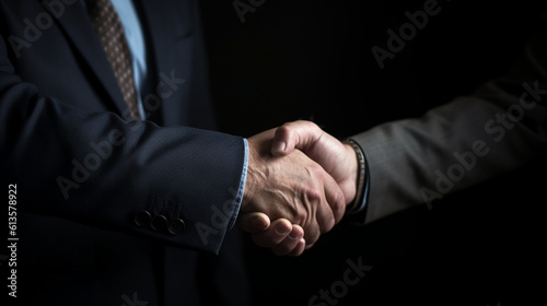 Businessman handshake, generative ai