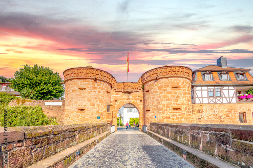Stadtmauer, Altstadt, Buedingen, Deutschland 