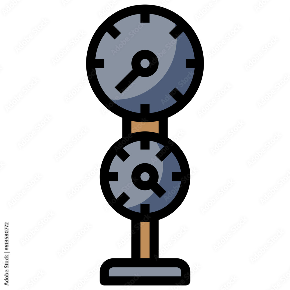 Fototapeta premium meter line icon,linear,outline,graphic,illustration