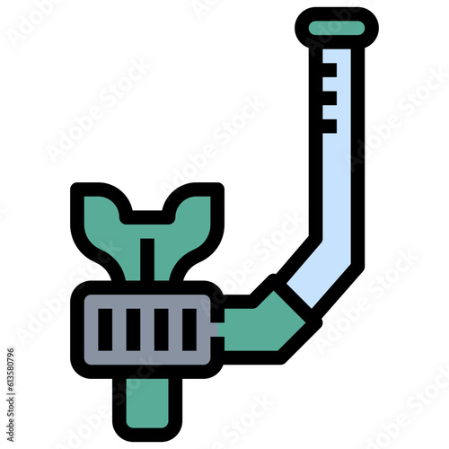 snorkel line icon,linear,outline,graphic,illustration