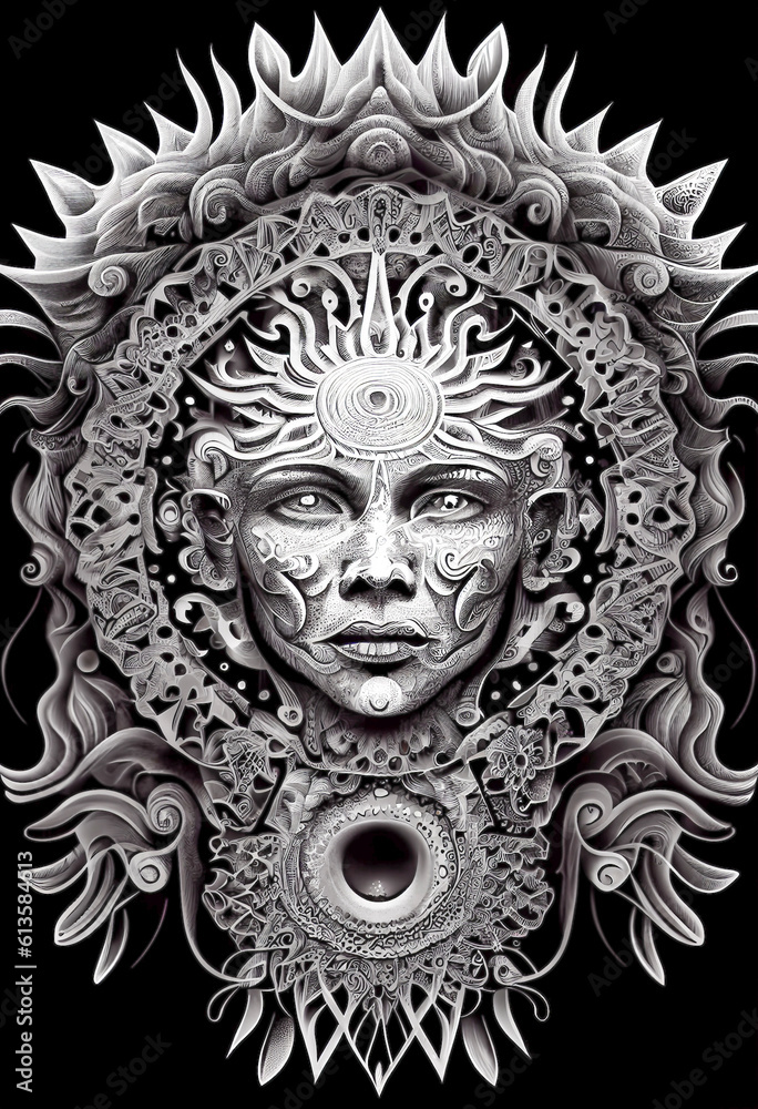 Abstract portrait of a human face Abstract portrait of a human face