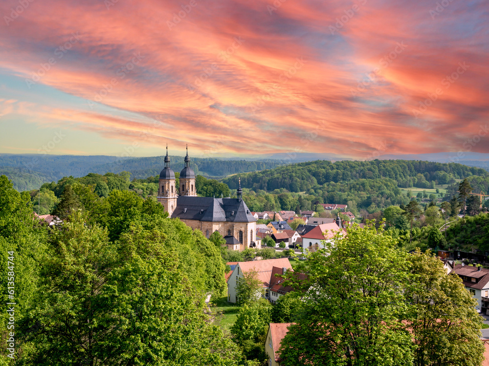 View of the Basilica in Goessweinstein Franconia Bavaria